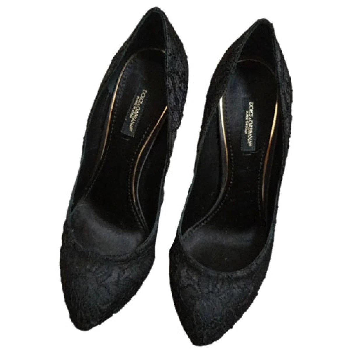 Pre-owned Dolce & Gabbana Mary Jane Leather Heels In Black