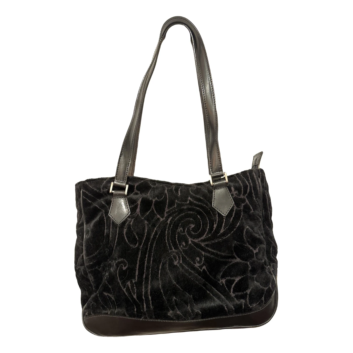 Pre-owned Etro Velvet Handbag In Black