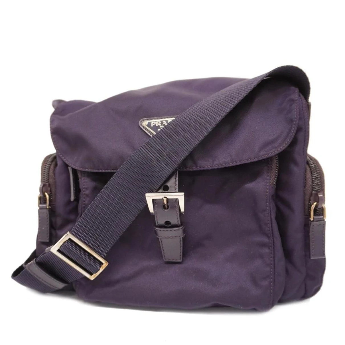 Pre-owned Prada Glitter Handbag In Purple
