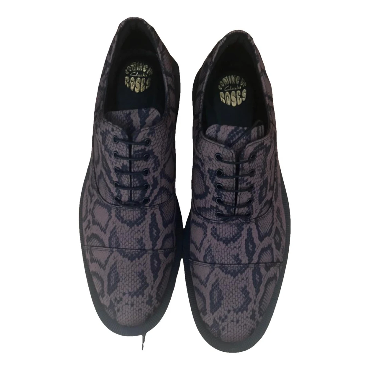 Pre-owned Martine Rose Leather Lace Ups In Purple