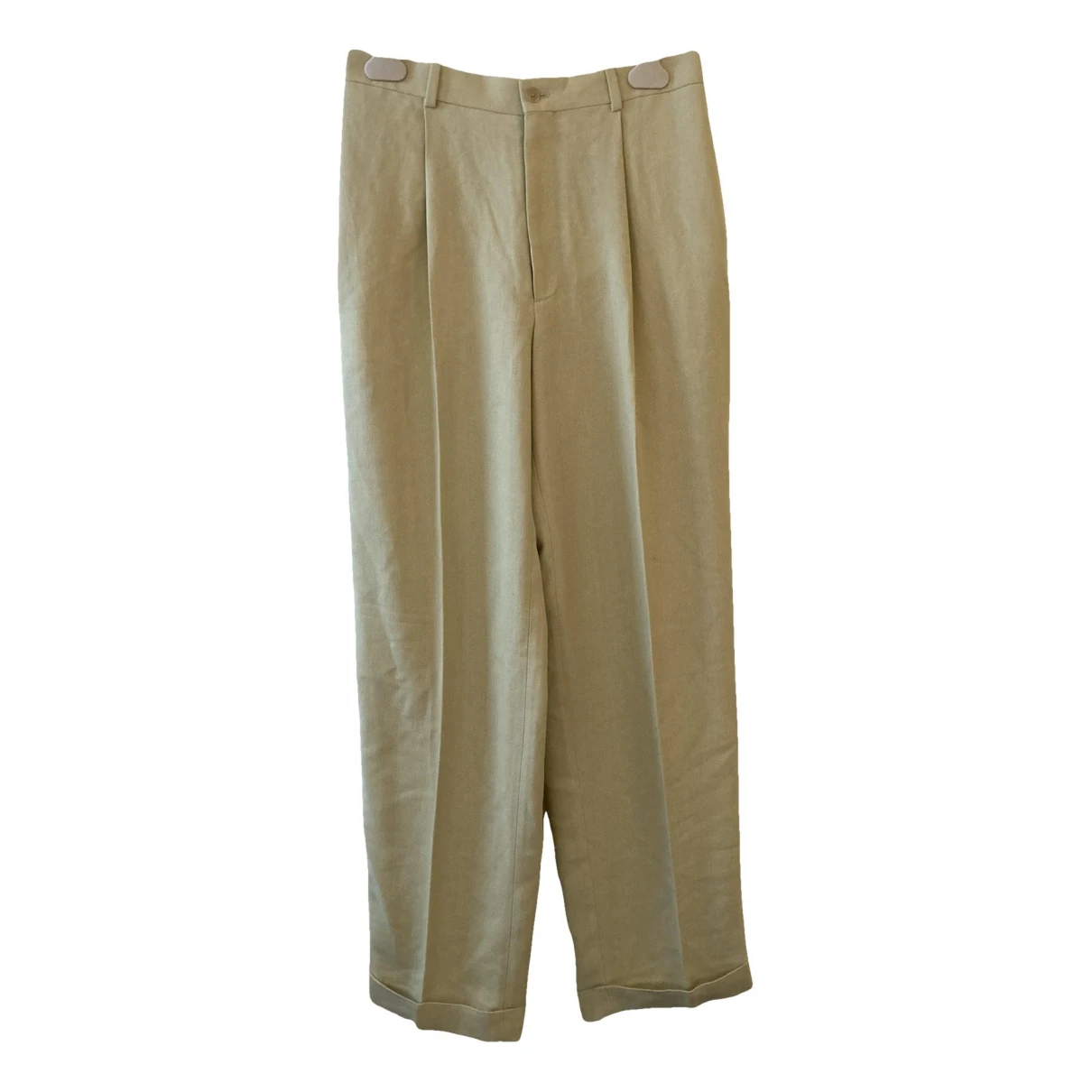 Pre-owned The Row Silk Trousers In Beige
