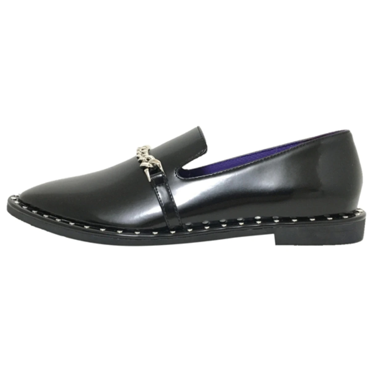 Pre-owned Stella Mccartney Leather Flats In Black