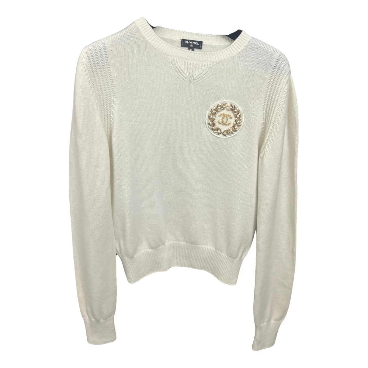 Pre-owned Chanel Cashmere Jumper In Beige