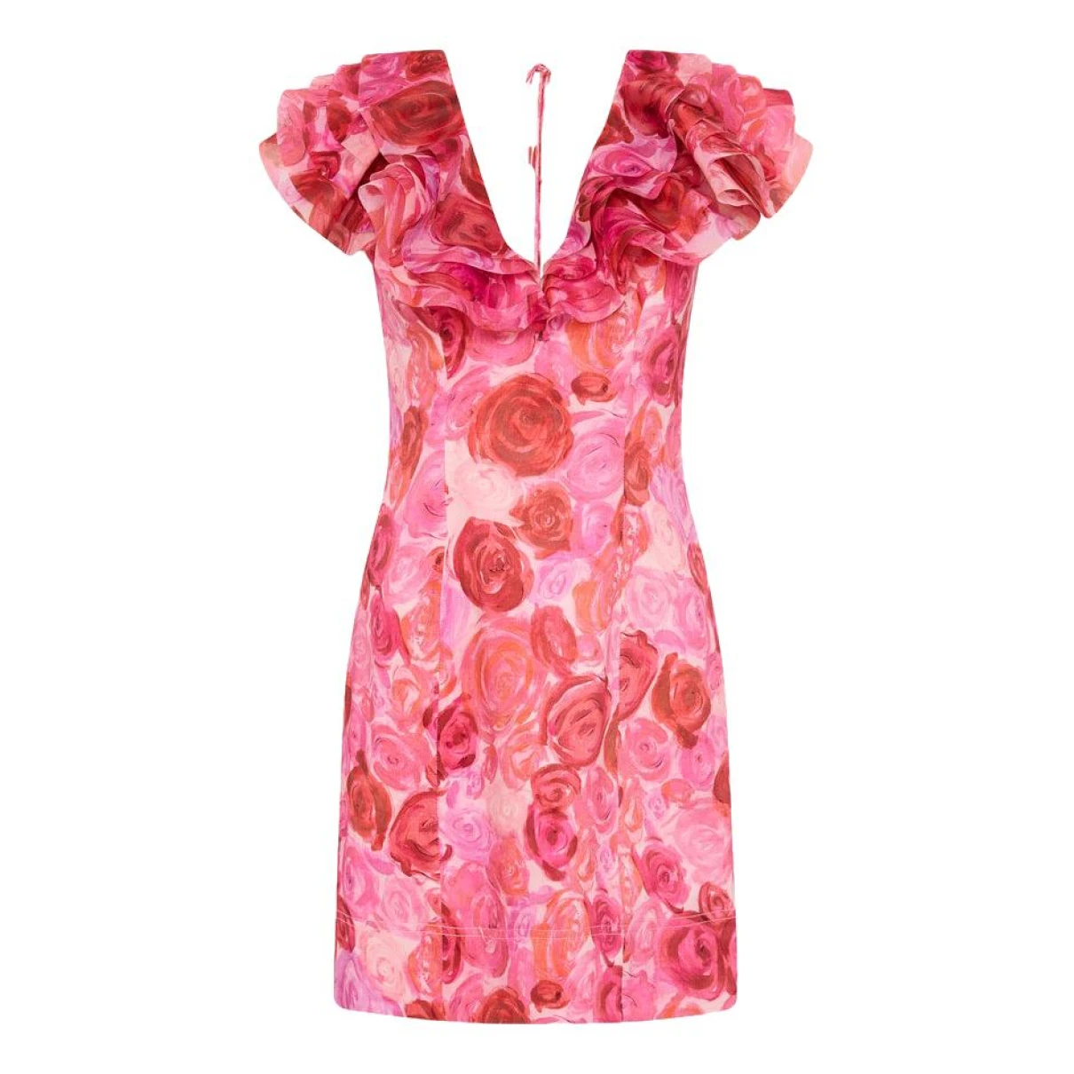 Pre-owned Aje Linen Mini Dress In Pink