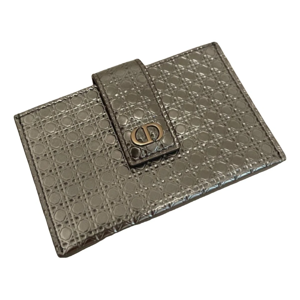 Pre-owned Dior Leather Wallet In Metallic