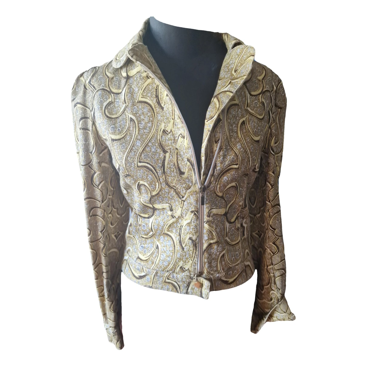 Pre-owned Roberto Cavalli Jacket In Gold