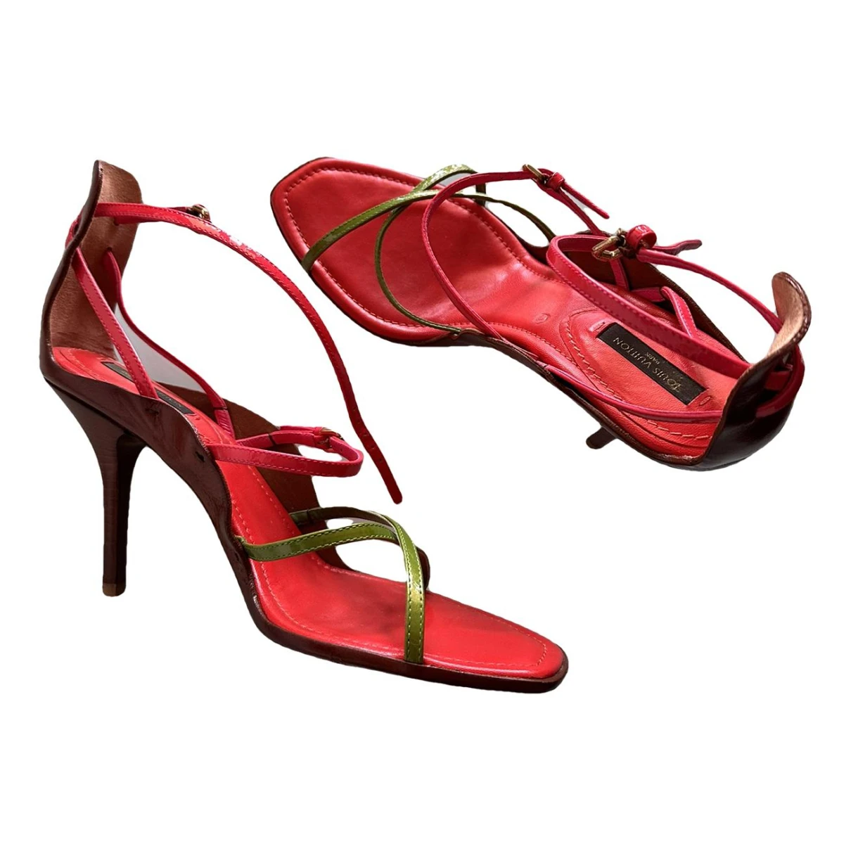 Pre-owned Louis Vuitton Leather Sandals In Red