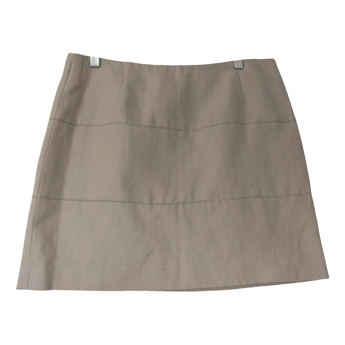 Pre-owned Brunello Cucinelli Mini Skirt In Beige