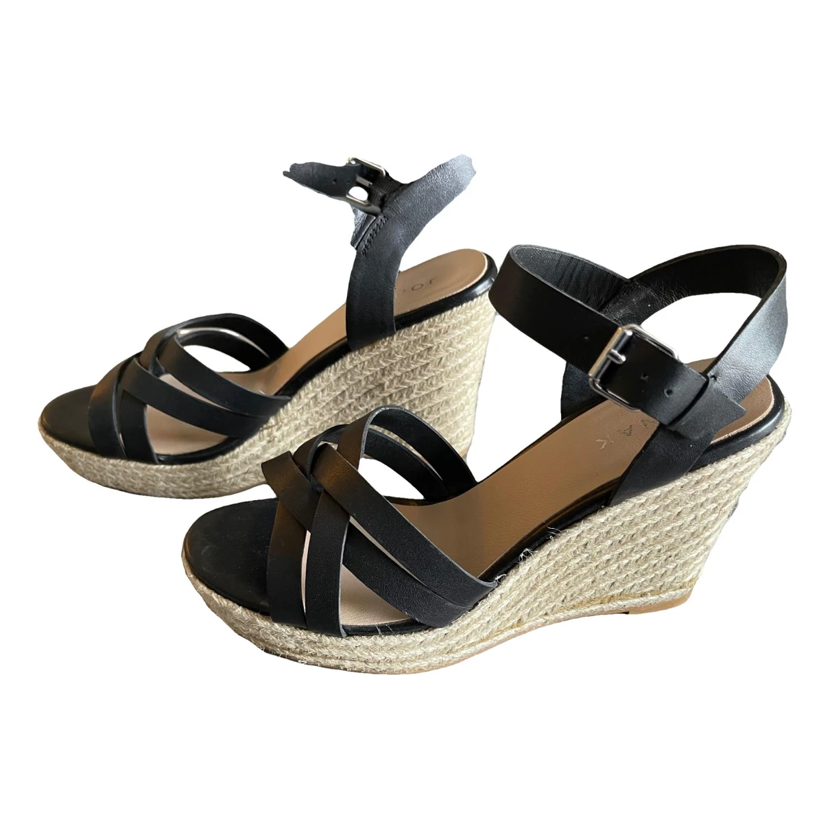 Pre-owned Jonak Leather Sandals In Black
