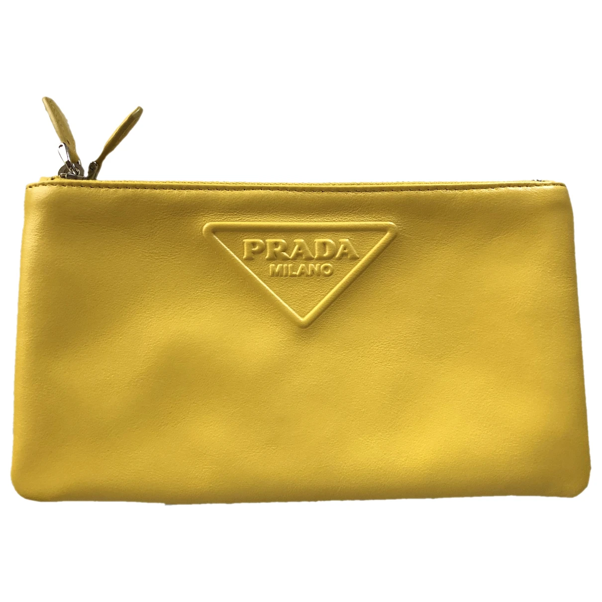 Pre-owned Prada Leather Bag In Yellow