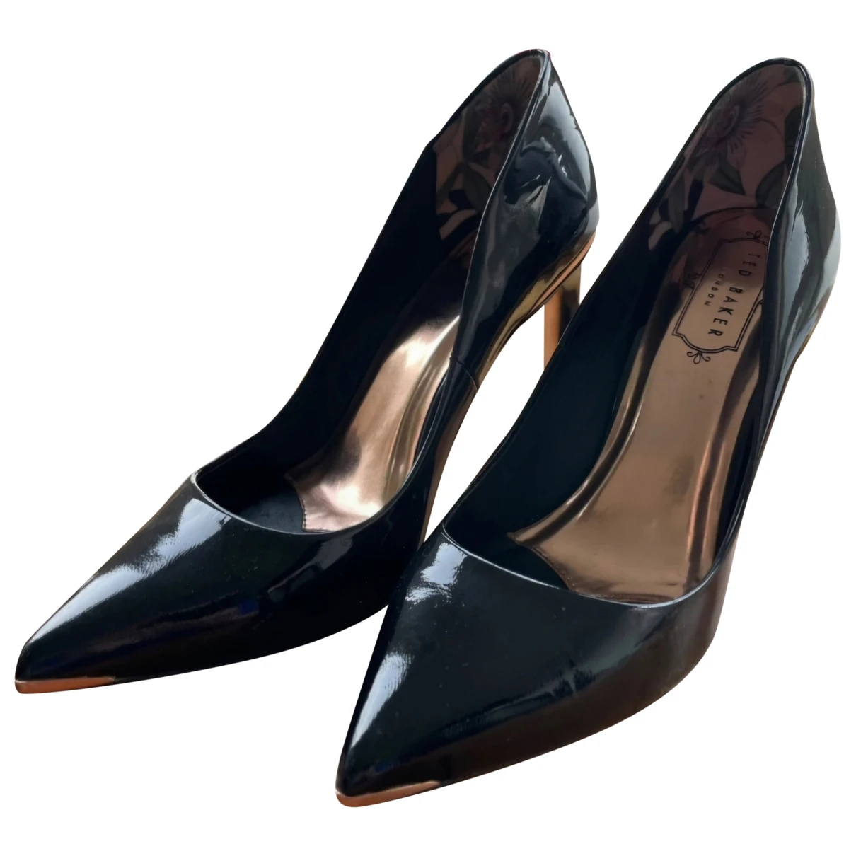 Pre-owned Ted Baker Patent Leather Heels In Black