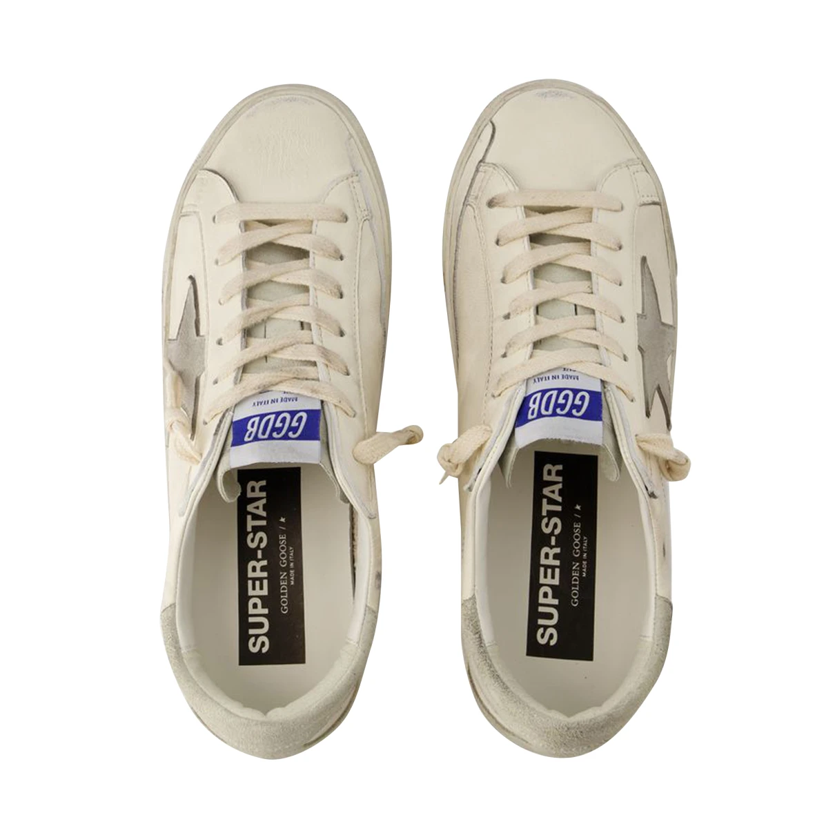 Pre-owned Golden Goose Leather Trainers In White