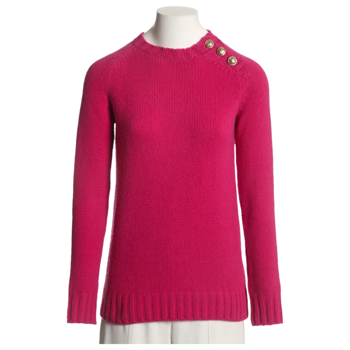 Pre-owned Balmain Cashmere Jumper In Pink