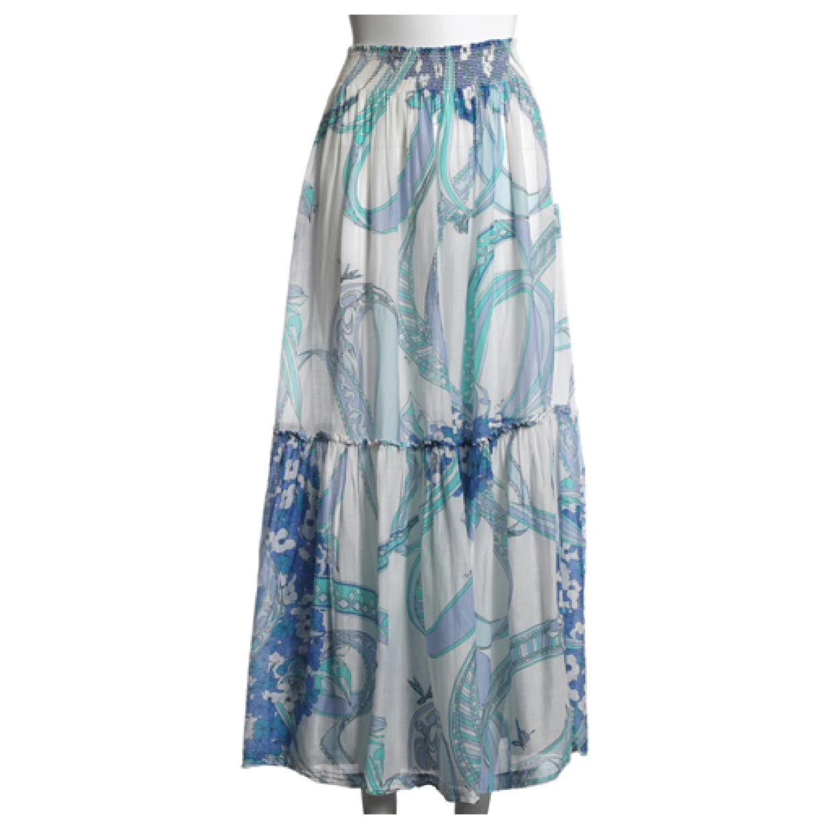 Pre-owned Emilio Pucci Maxi Skirt In Blue