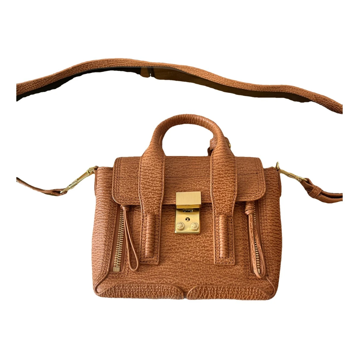 Pre-owned Philipp Plein Leather Handbag In Camel