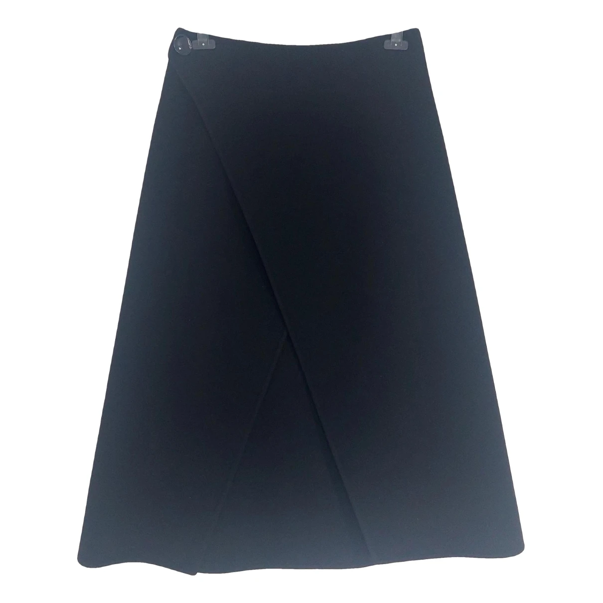 Pre-owned Givenchy Wool Maxi Skirt In Black