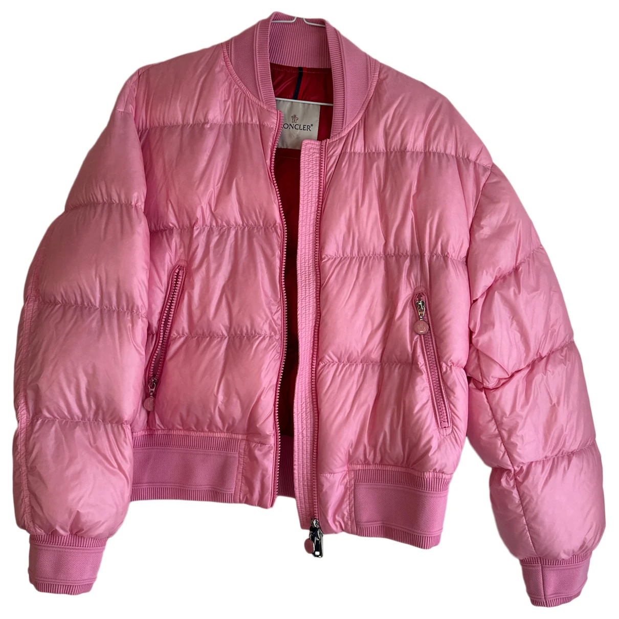Pre-owned Moncler Short Vest In Pink