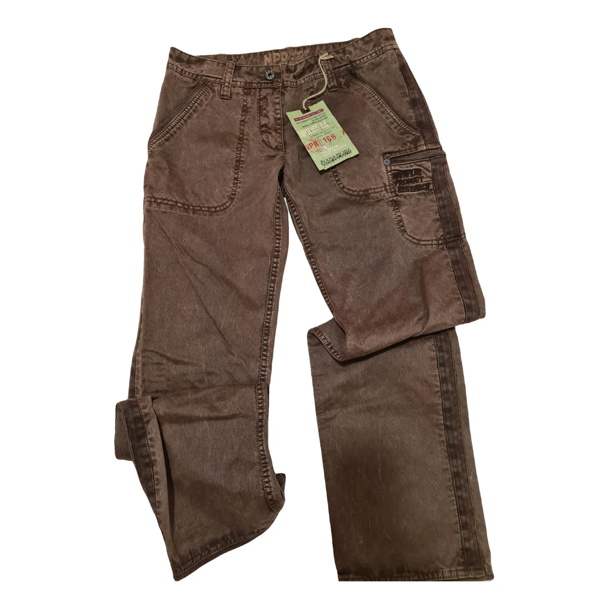 Pre-owned Napapijri Straight Jeans In Brown