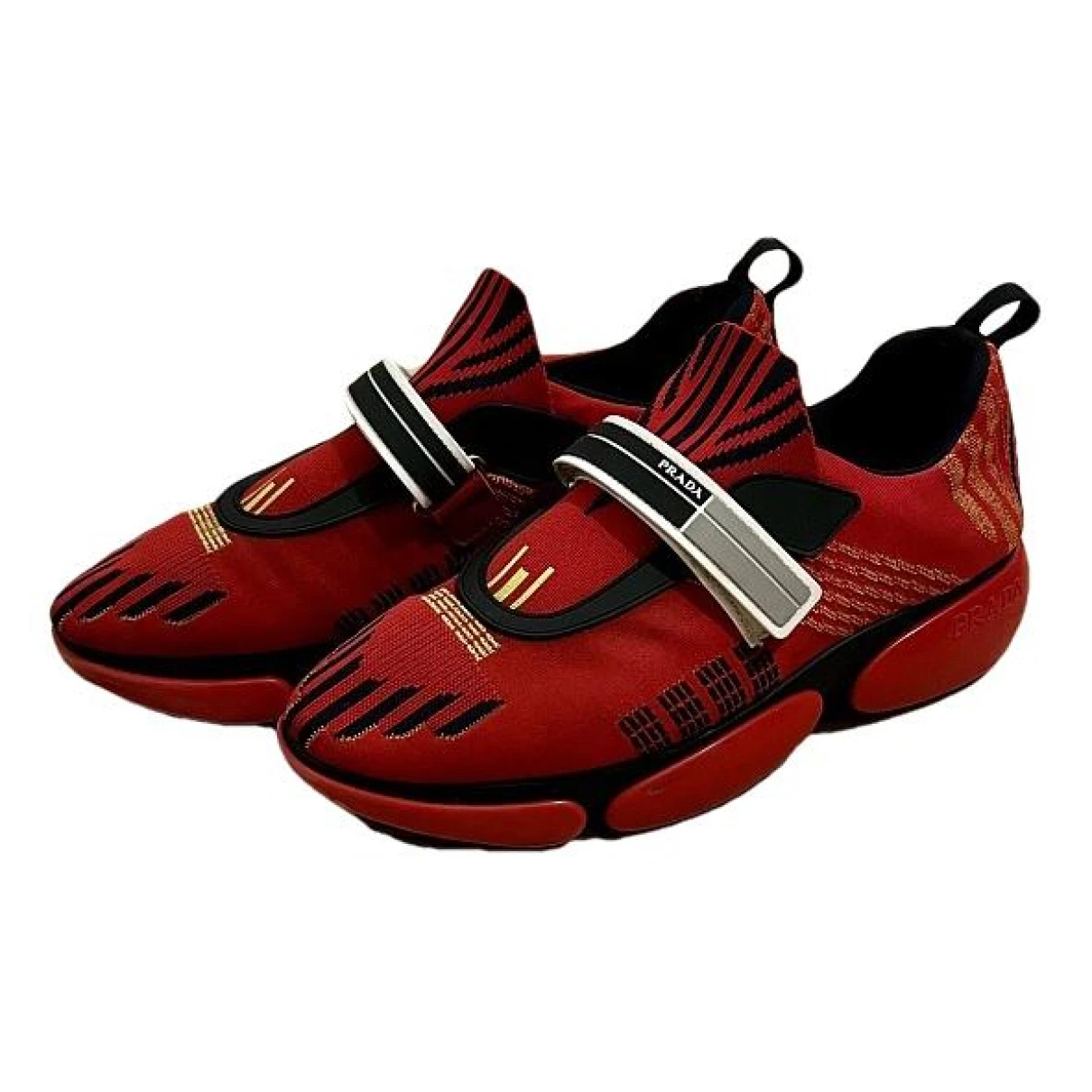 Pre-owned Prada Cloudbust Cloth Trainers In Red