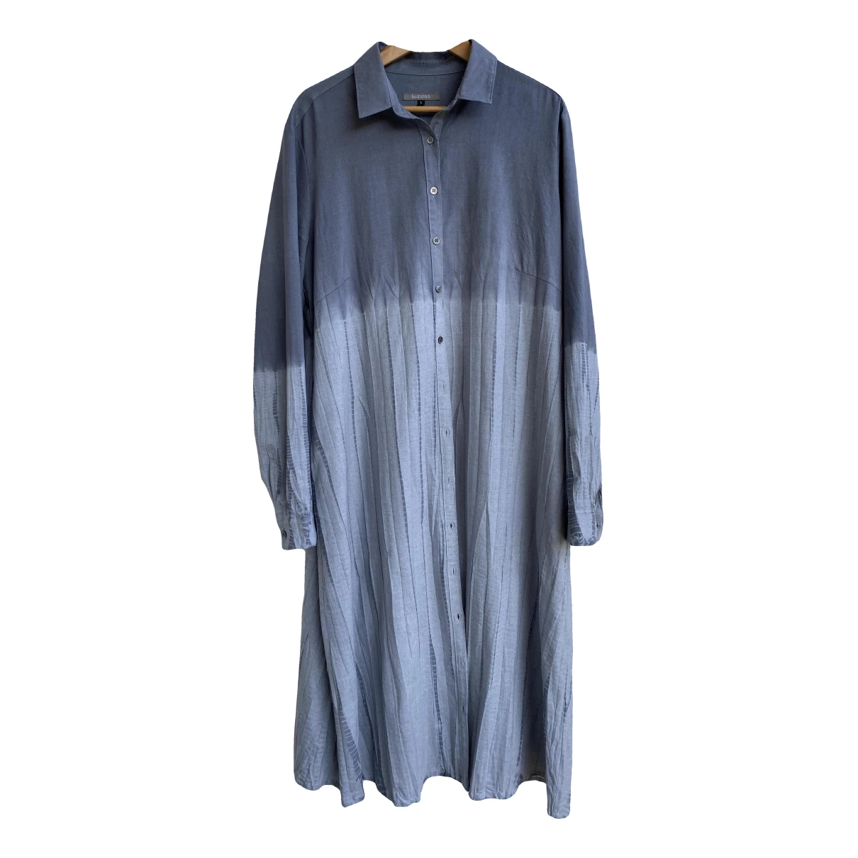Pre-owned Suzusan Wool Mid-length Dress In Grey