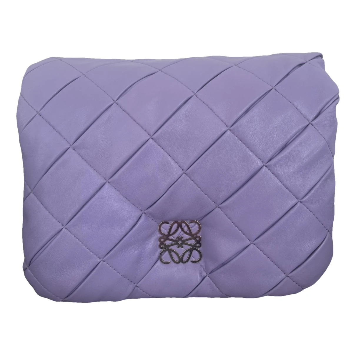 Pre-owned Loewe Goya Puffer Leather Handbag In Purple