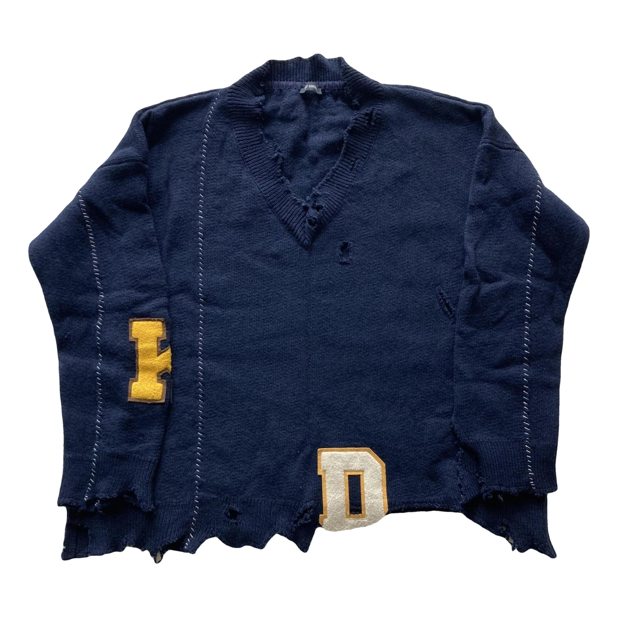 Pre-owned Raf Simons Wool Knitwear & Sweatshirt In Navy