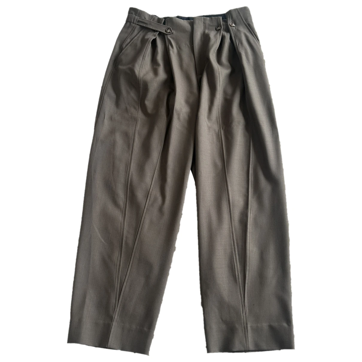 Pre-owned Victoria Beckham Wool Chino Pants In Brown