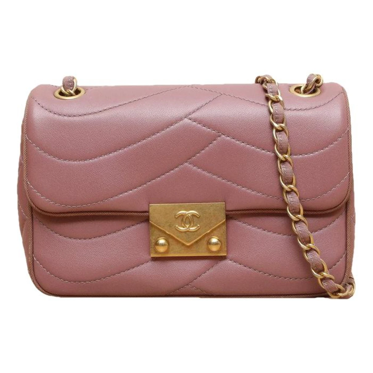 Pre-owned Chanel Timeless/classique Leather Crossbody Bag In Purple