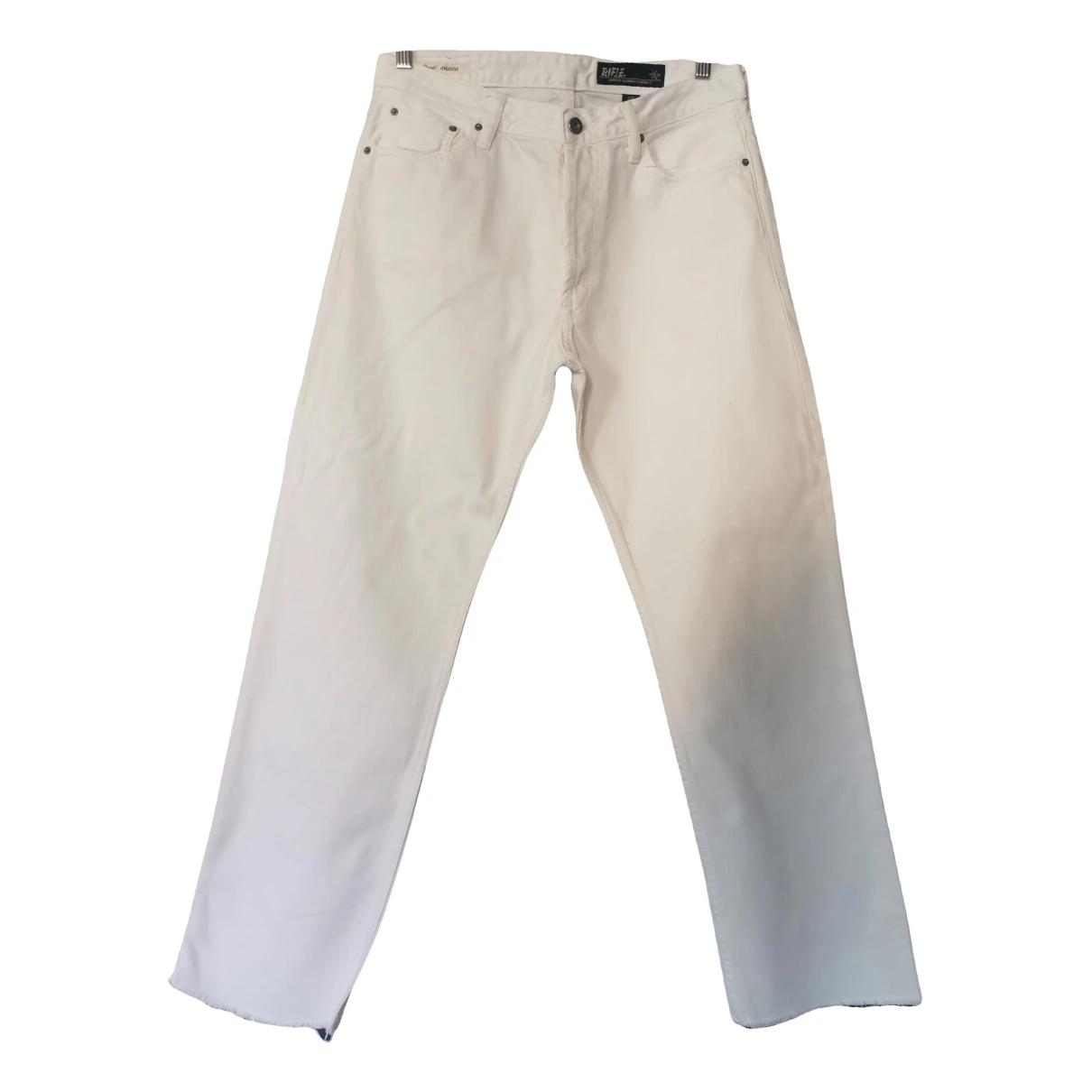 Pre-owned Rifle Straight Jeans In White