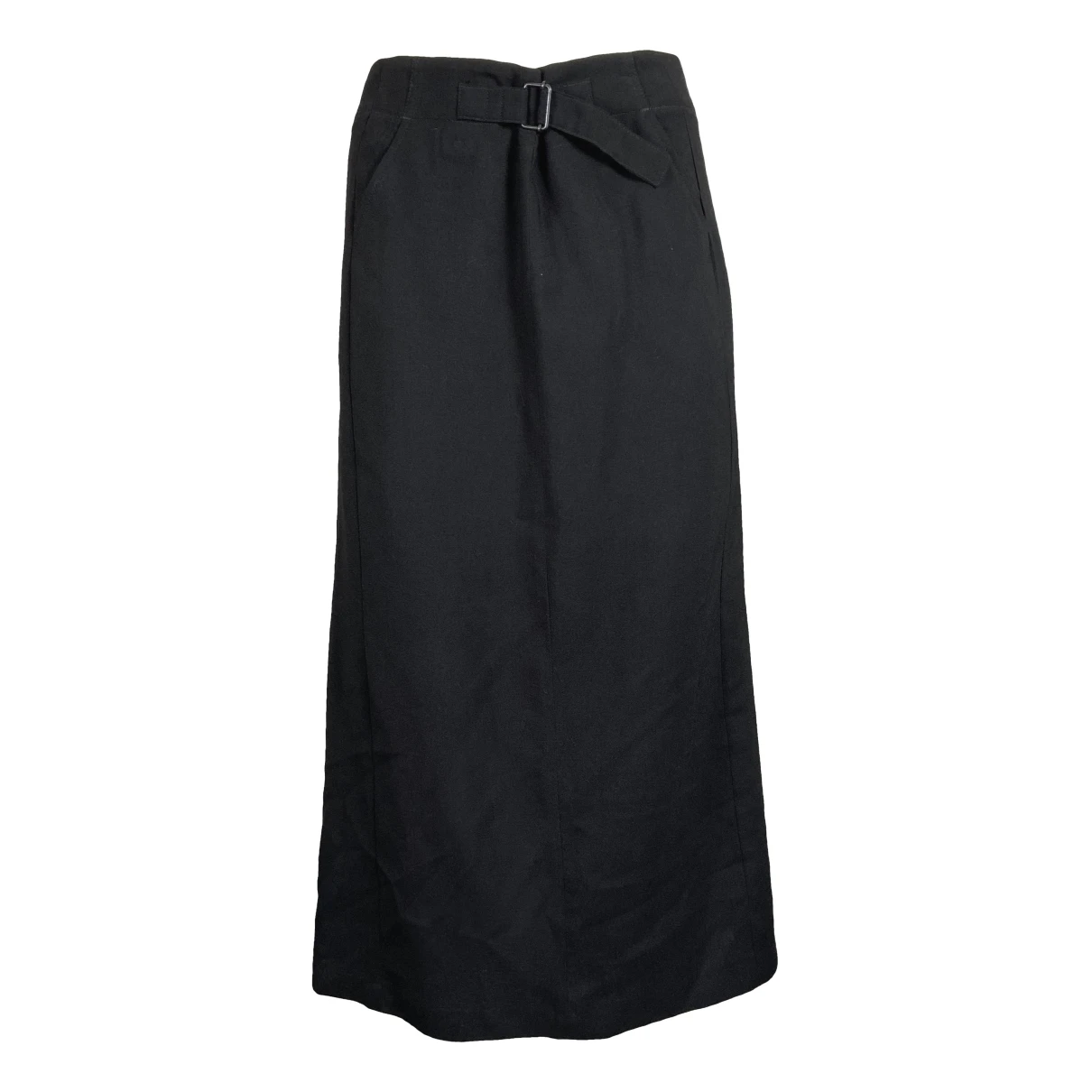 Pre-owned Ann Demeulemeester Wool Skirt In Black