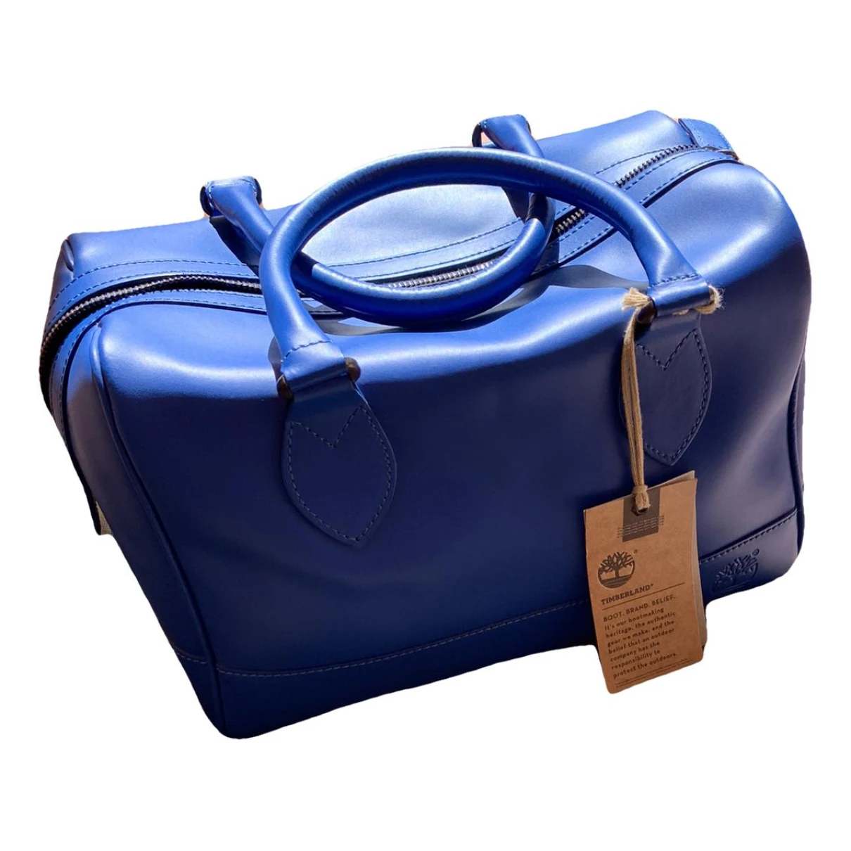Pre-owned Timberland Vegan Leather Handbag In Blue