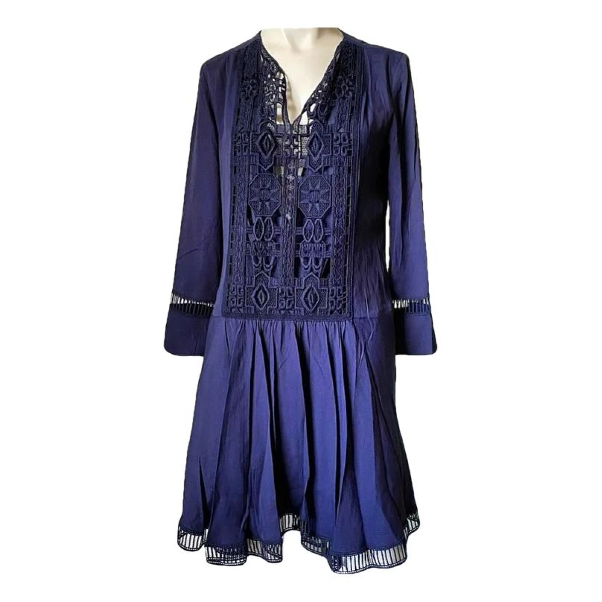 Pre-owned Dondup Silk Dress In Blue
