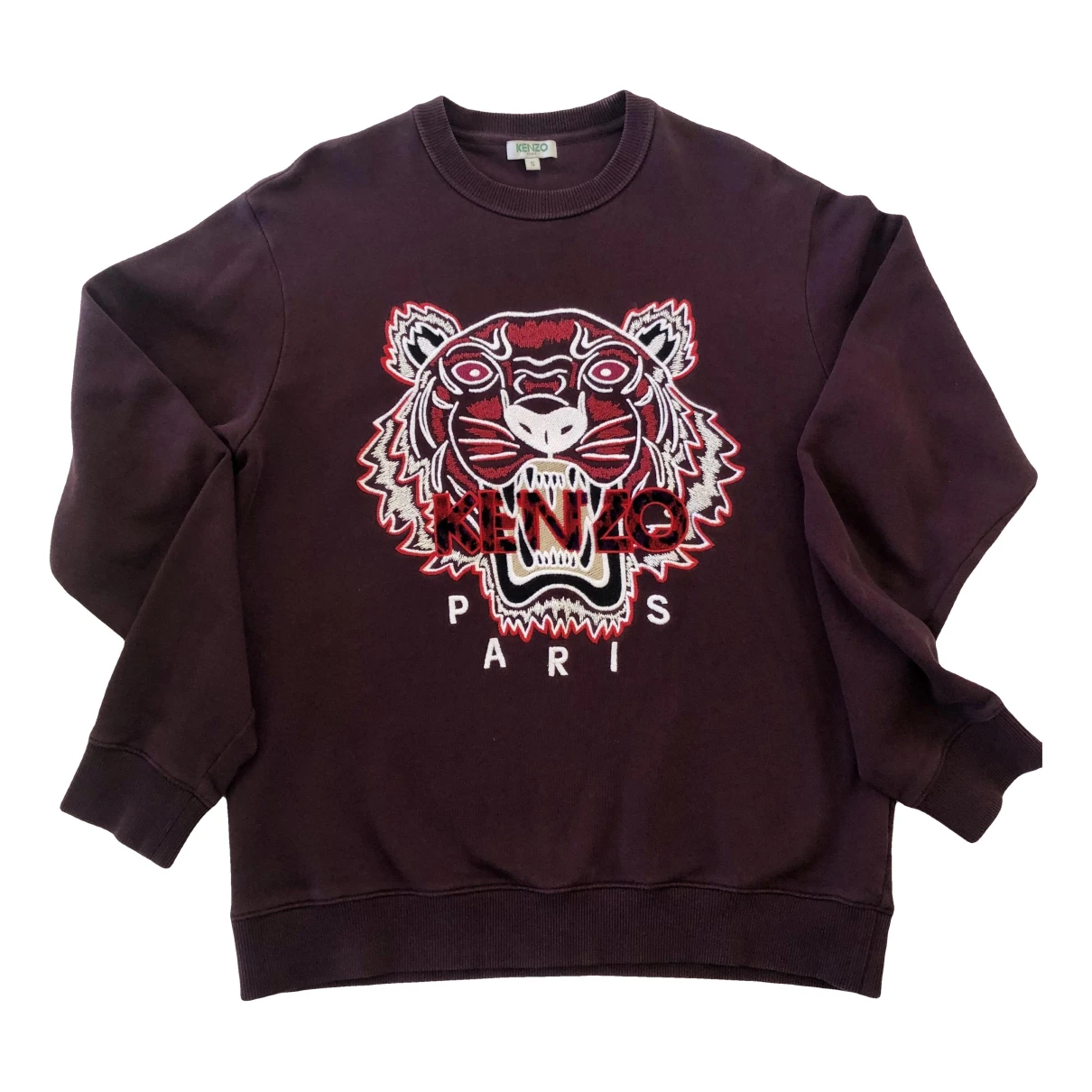 Pre-owned Kenzo Tiger Sweatshirt In Burgundy