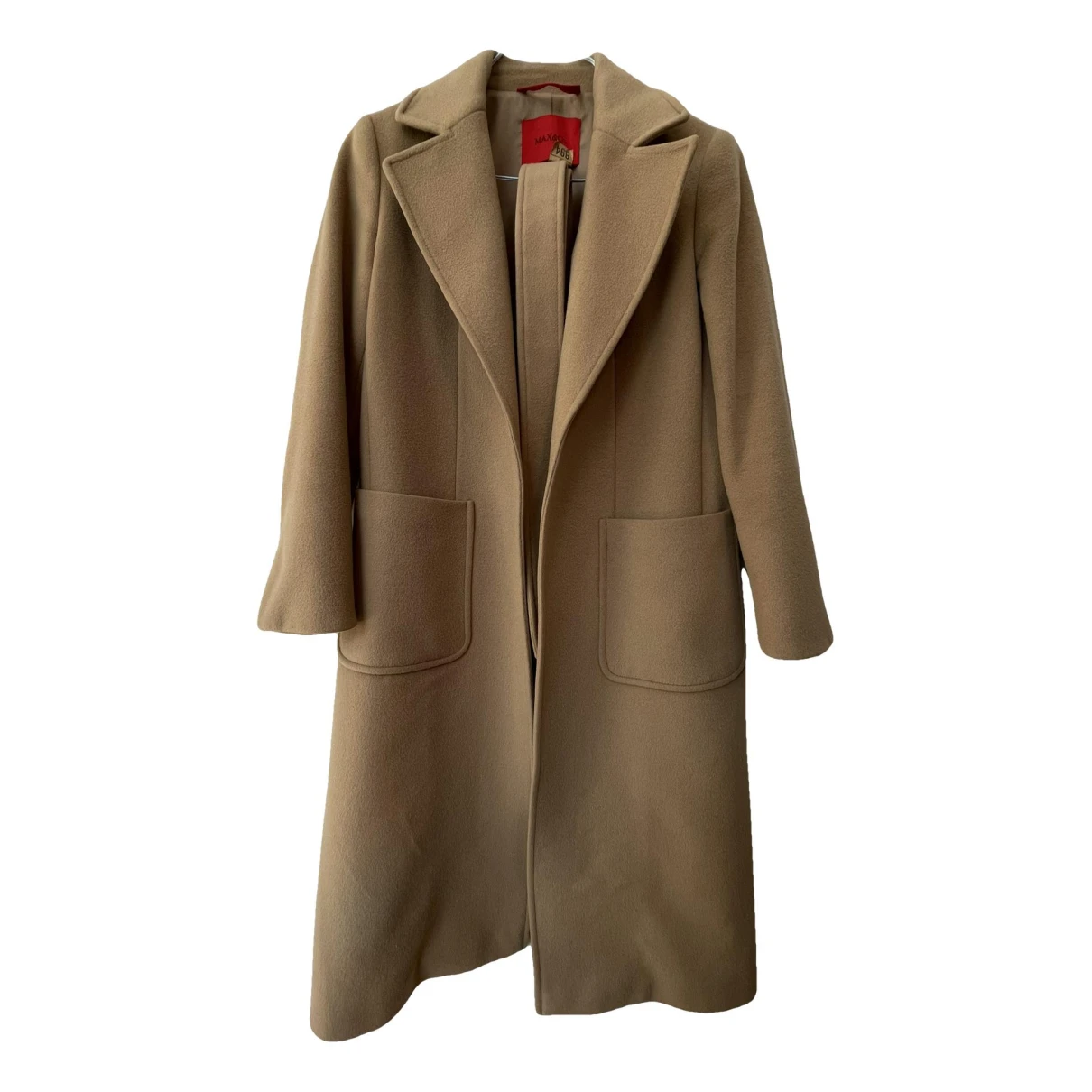 Pre-owned Max & Co Wool Trench Coat In Camel
