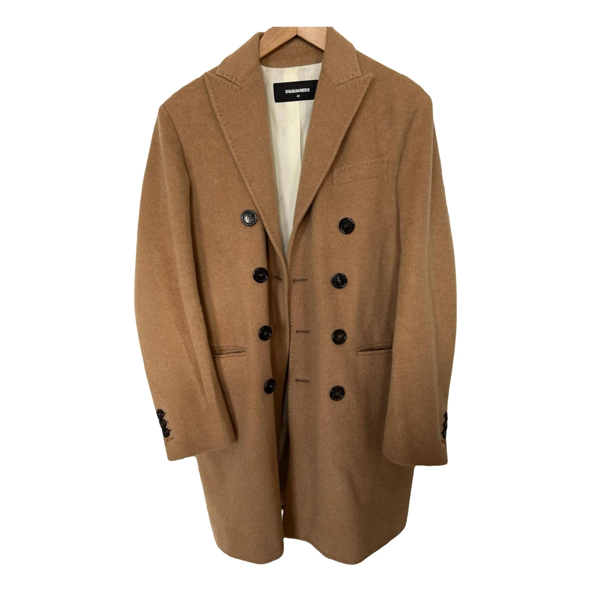 Pre-owned Dsquared2 Wool Coat In Beige