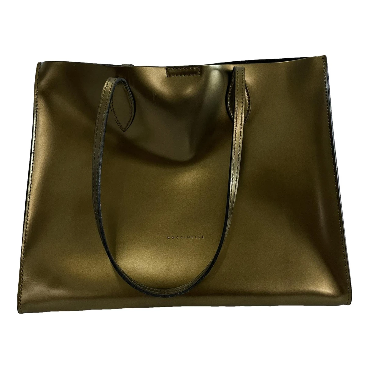 Pre-owned Coccinelle Leather Tote In Gold