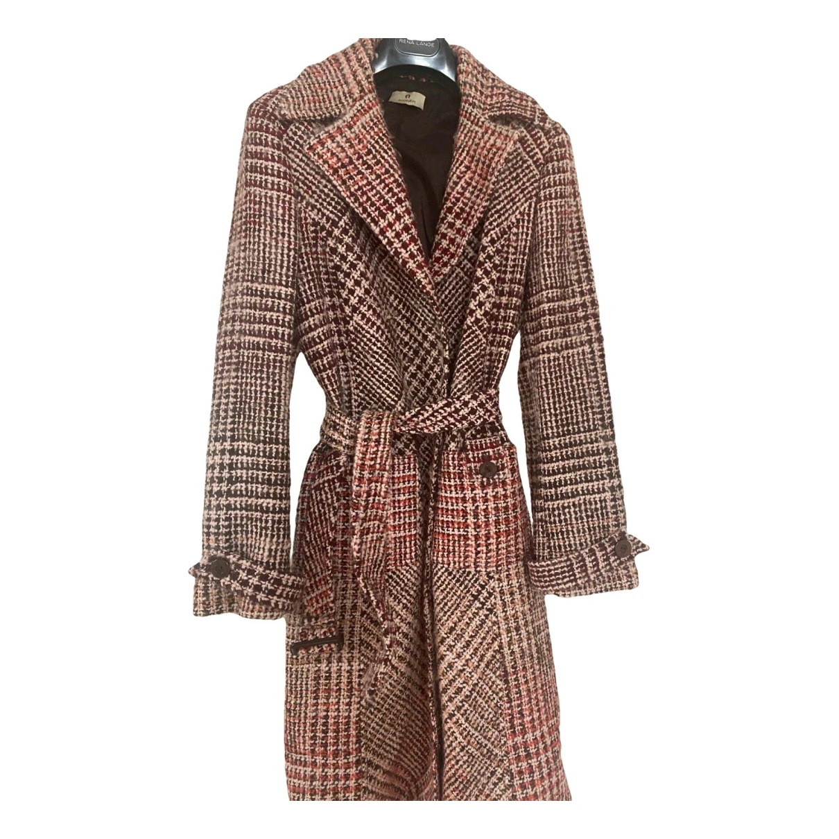 Pre-owned Aigner Wool Coat In Red