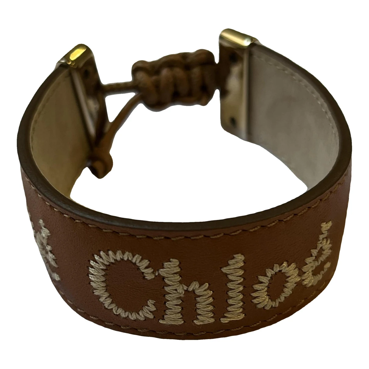 Pre-owned Chloé Leather Bracelet In Brown