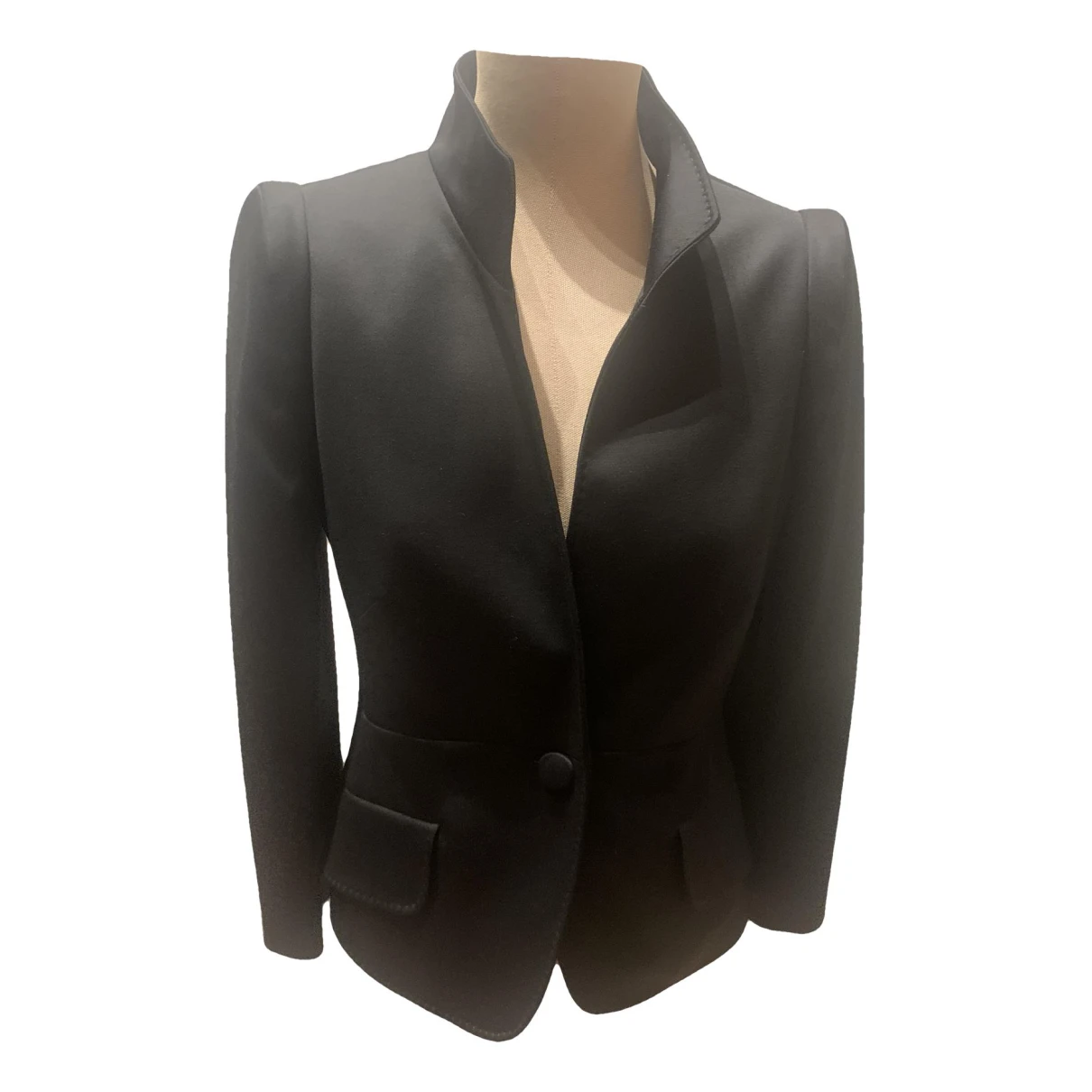 Pre-owned Celine Wool Short Vest In Black