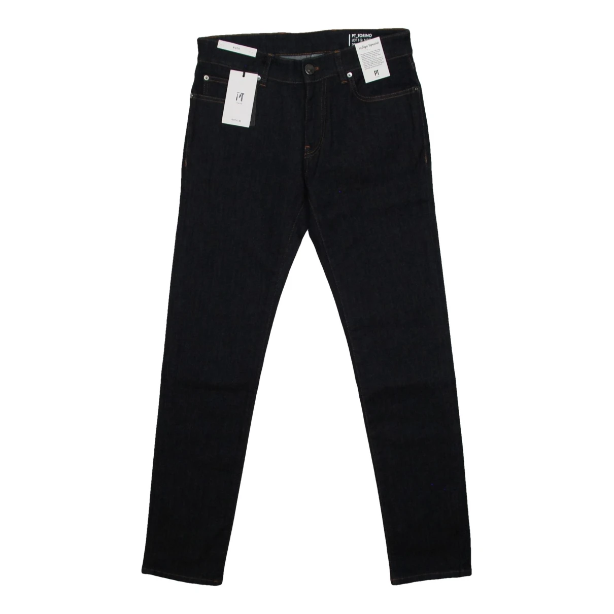 Pre-owned Pt01 Straight Jeans In Black