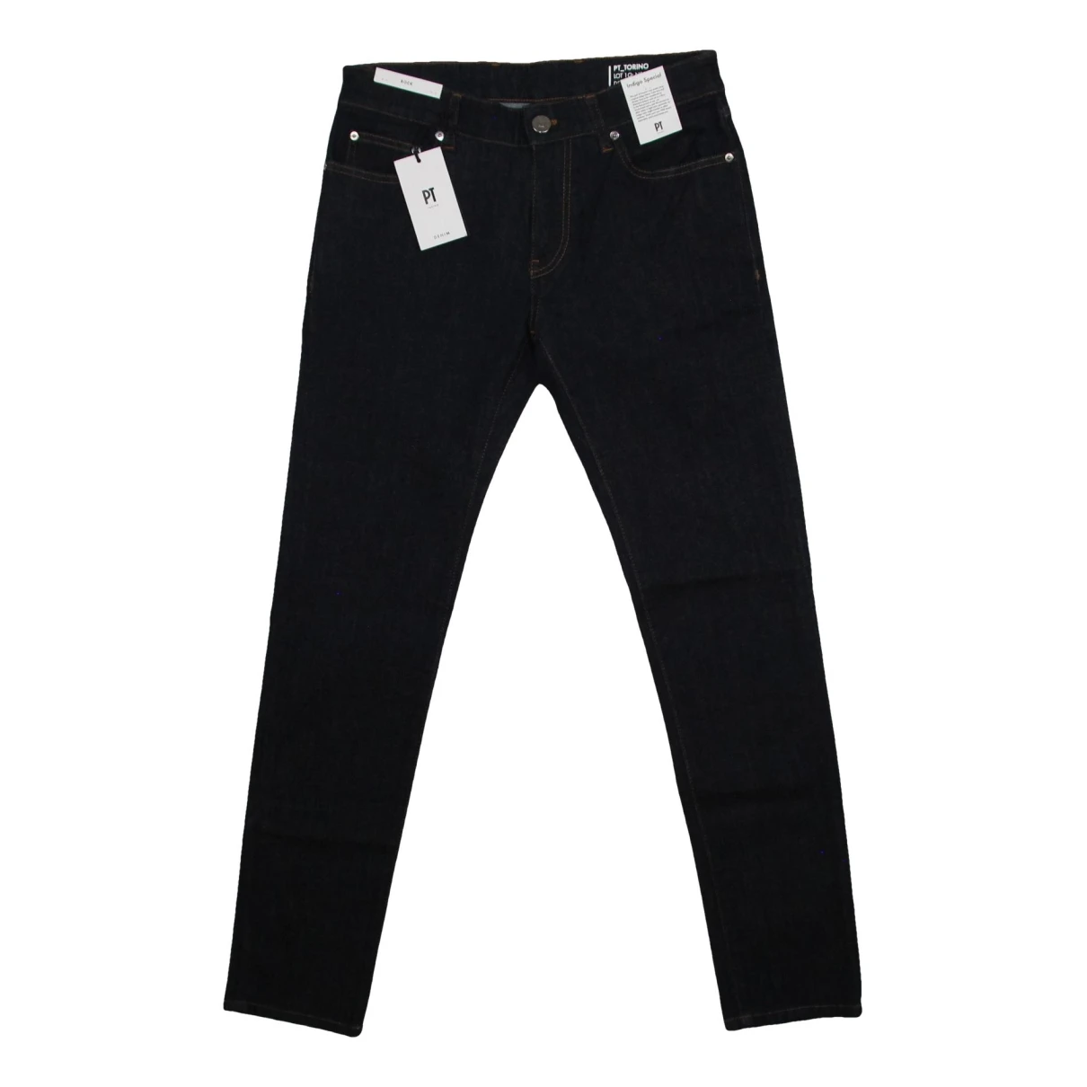 Pre-owned Pt01 Straight Jeans In Black