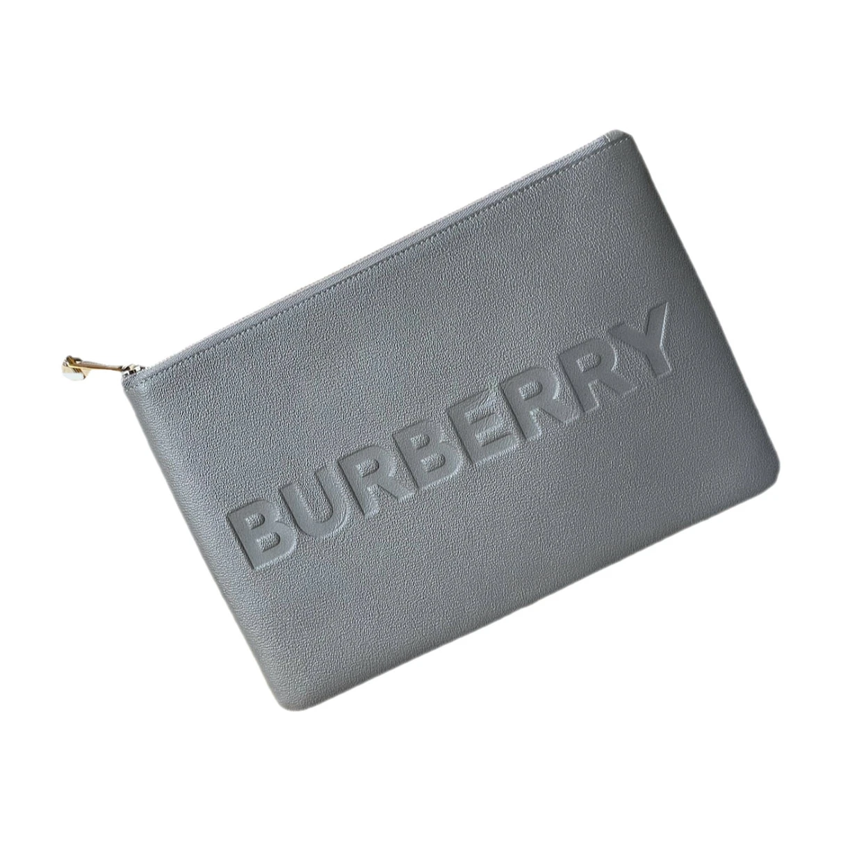 Pre-owned Burberry Leather Bag In Grey