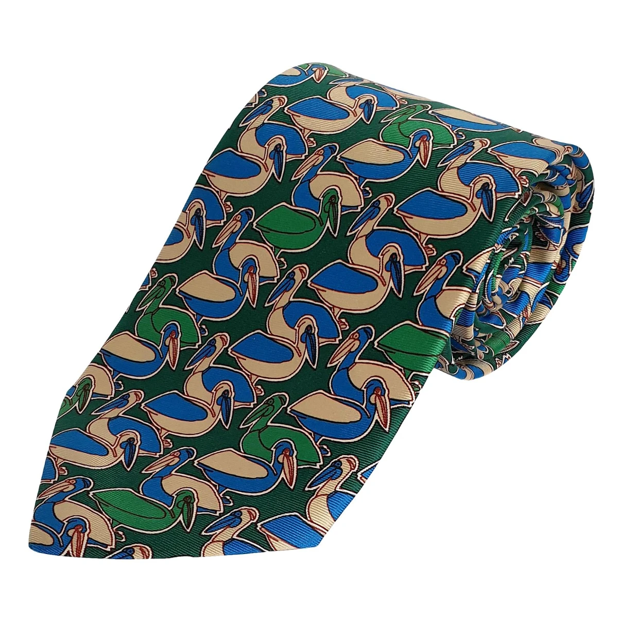 Pre-owned Ted Lapidus Silk Tie In Green