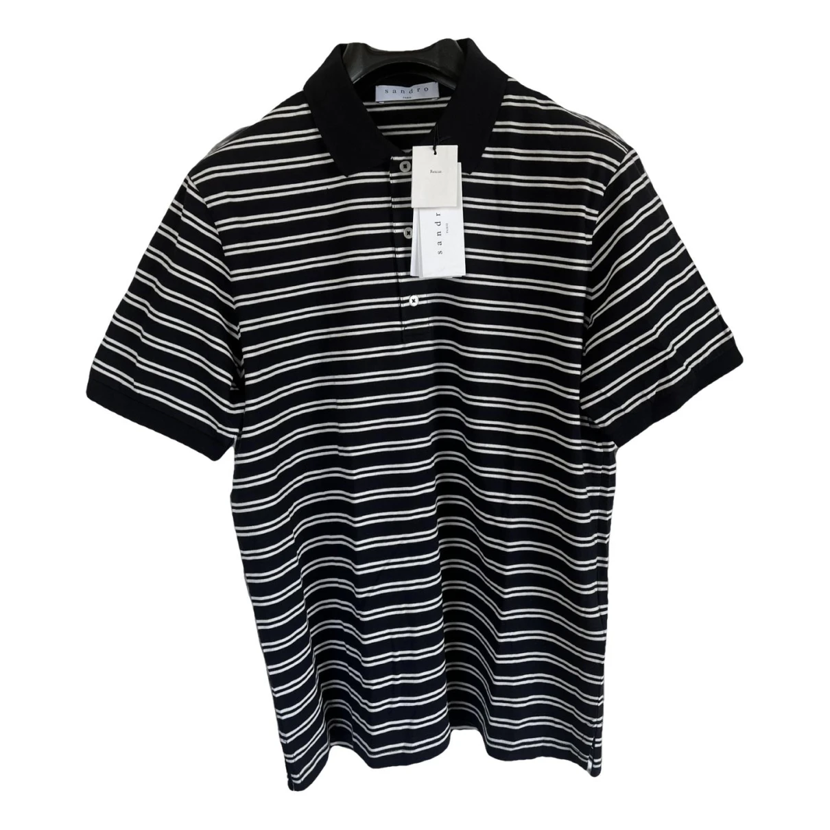 Pre-owned Sandro Polo Shirt In Black
