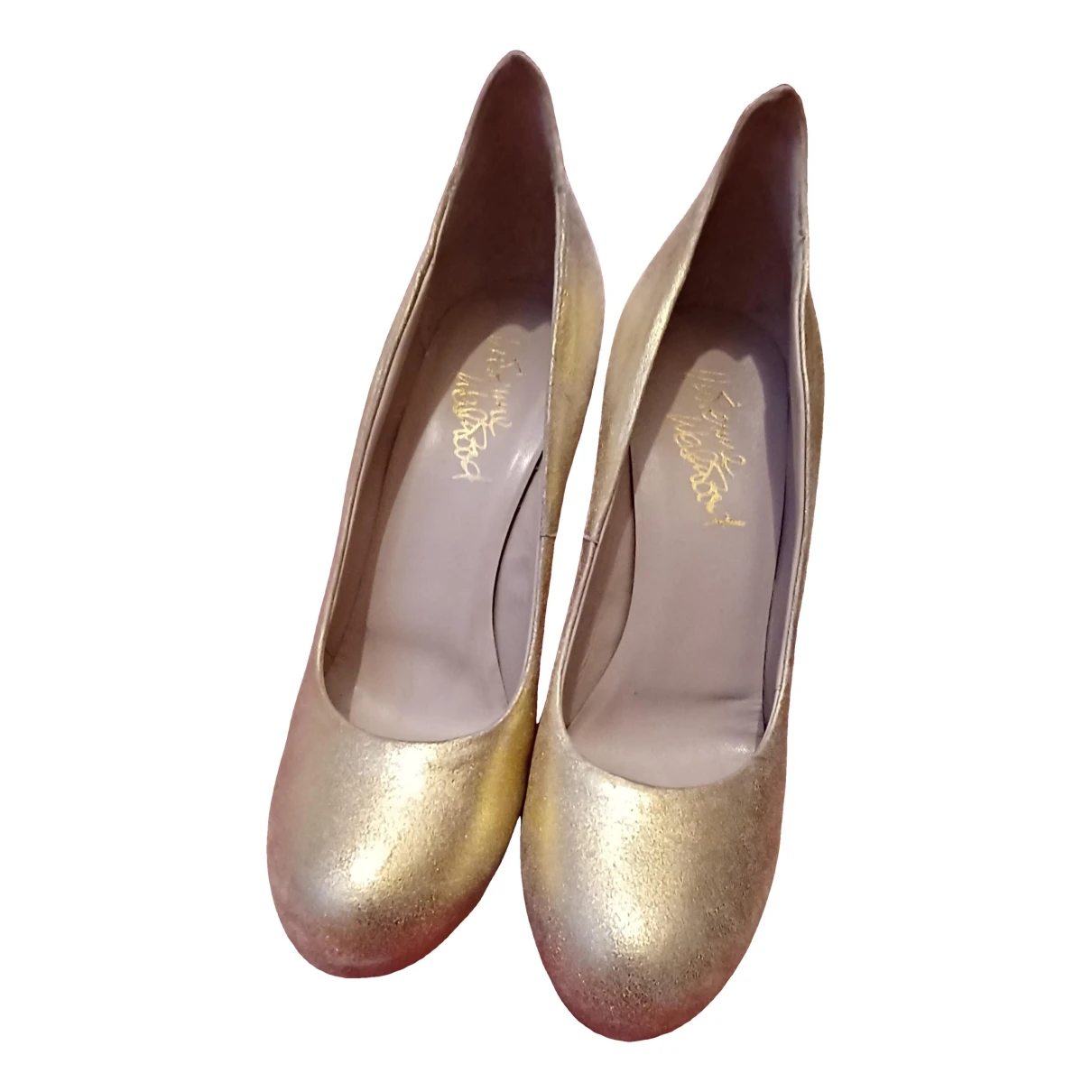 Pre-owned Vivienne Westwood Glitter Heels In Gold