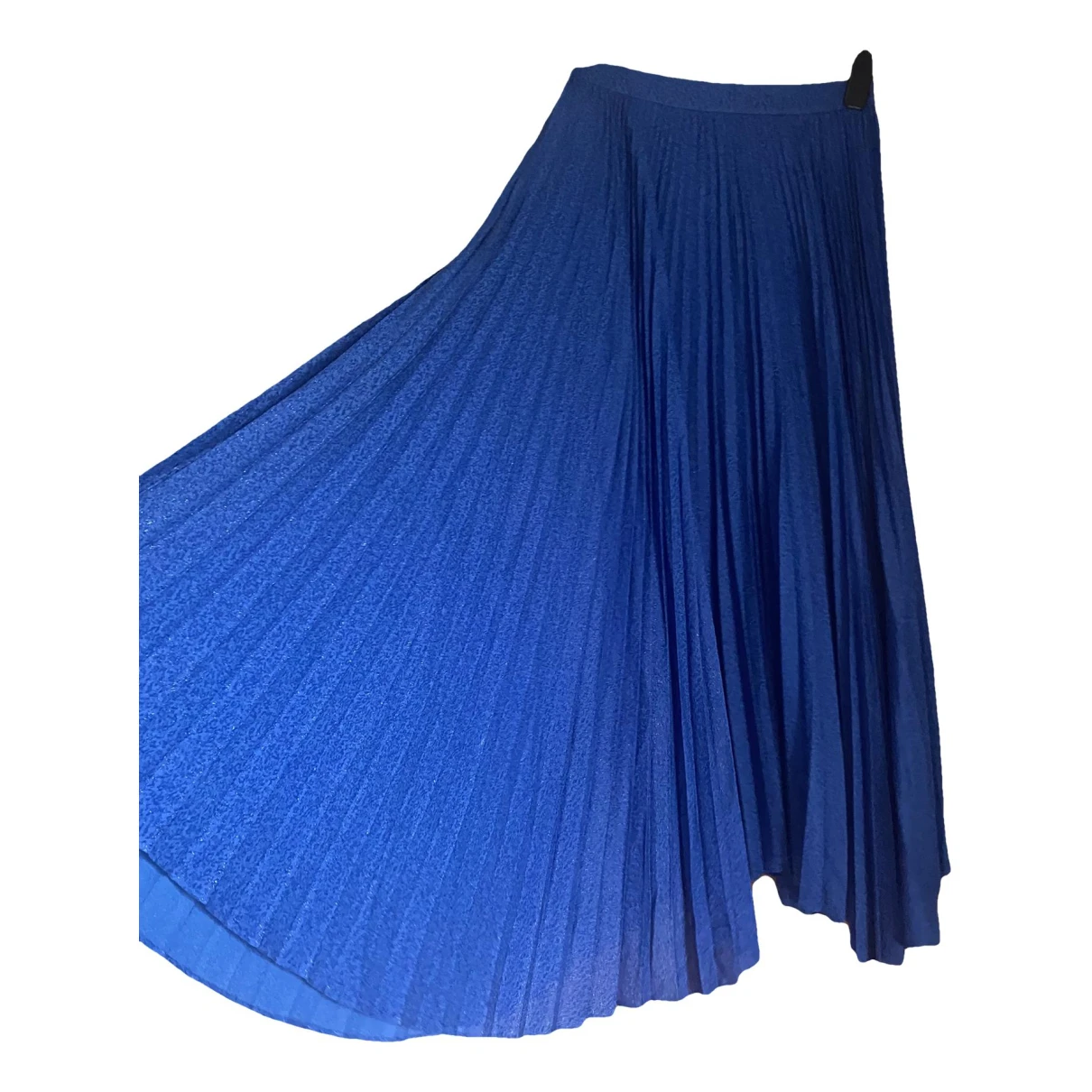 Pre-owned Alice And Olivia Silk Maxi Skirt In Blue