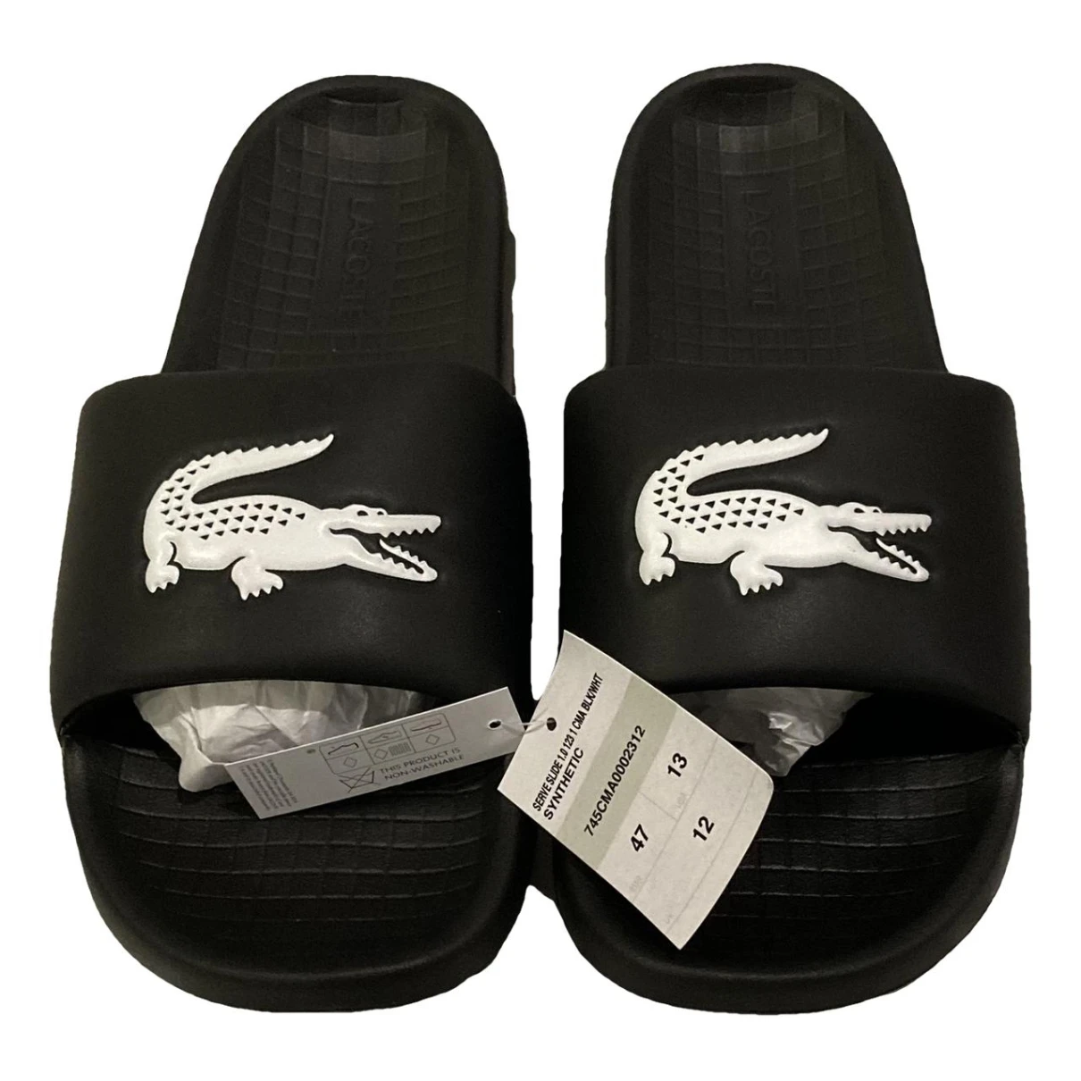 Pre-owned Lacoste Sandals In Black