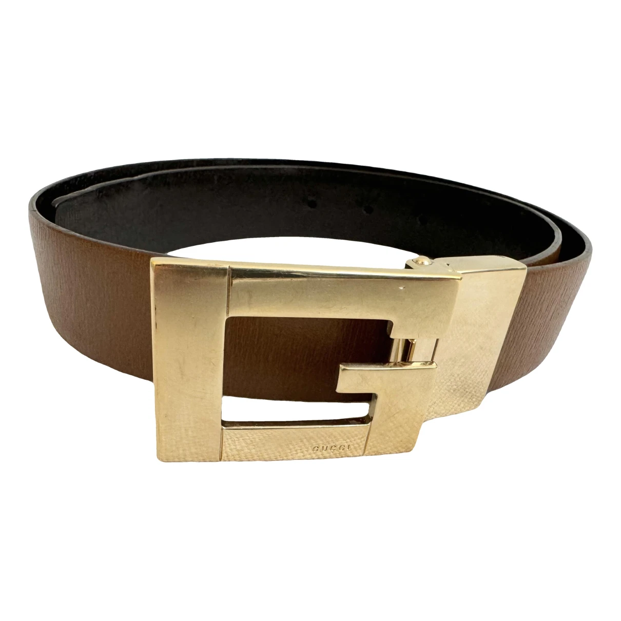 Pre-owned Gucci Belt In Gold
