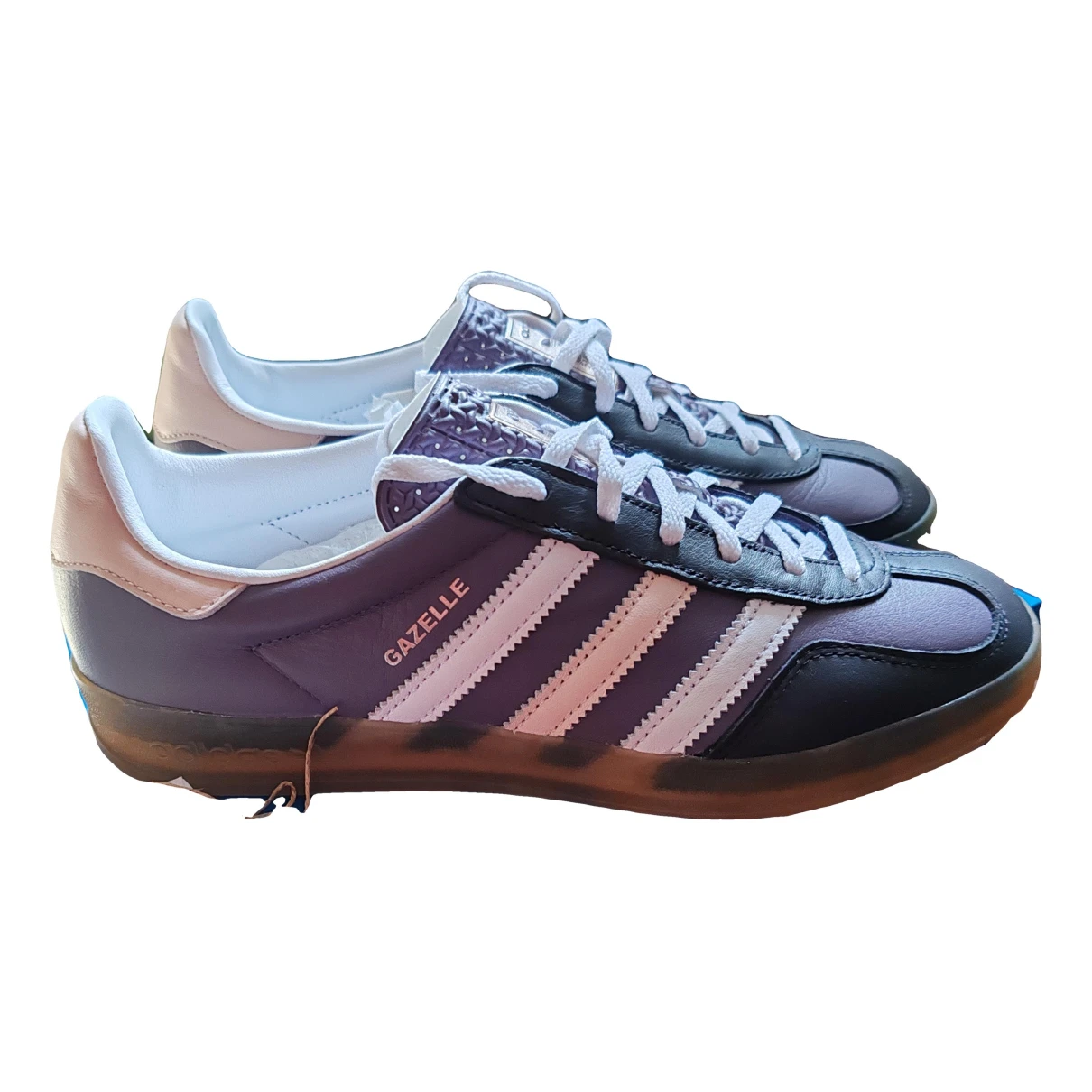 Pre-owned Adidas Originals Leather Trainers In Purple