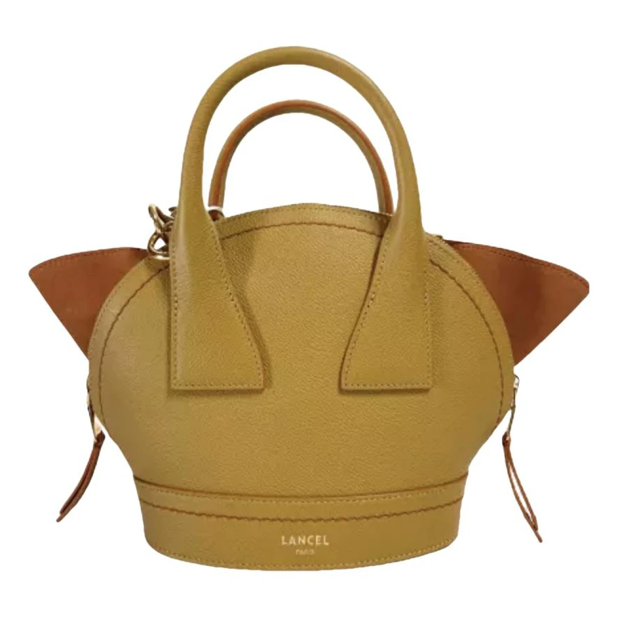 Pre-owned Lancel Leather Handbag In Yellow